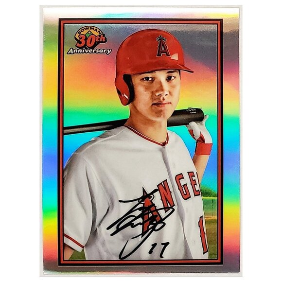 SHOHEI OHTANI REFRACTOR "1989" RETRO 2019 BOWMAN CHROME #B30-SO ANGELS, DODGERS - Picture 1 of 3